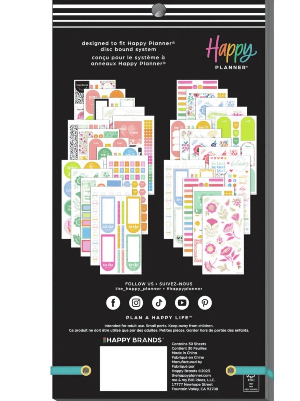 NWT-Happy Planner-Tiny Florals VALUE PACK STICKERS